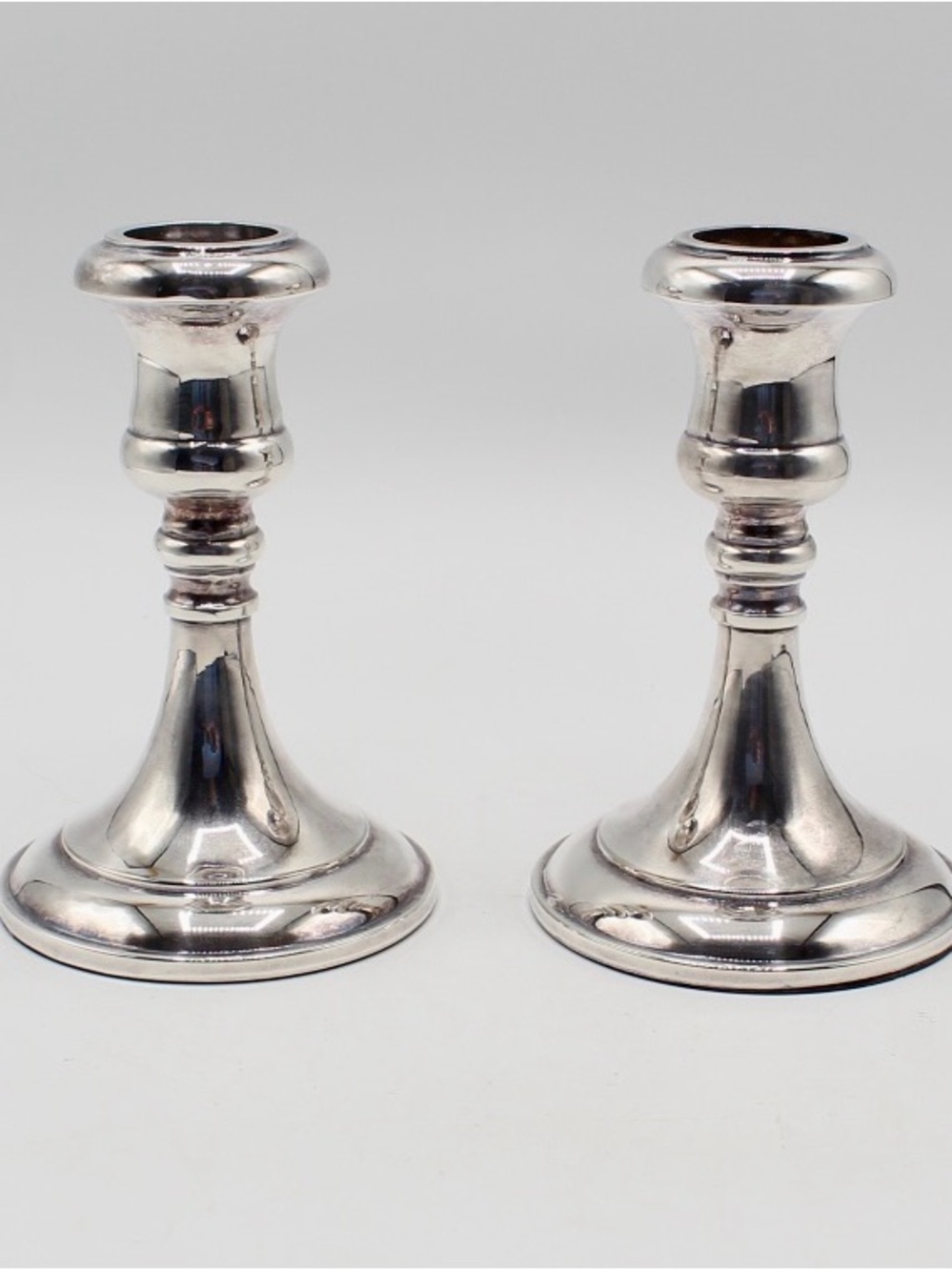 Vintage Pair of Silverplate Candle Holders, Candlesticks